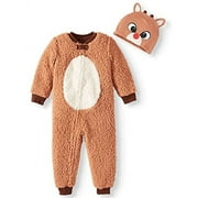Rudolph Red Nosed Reindeer Matching Family Union Suit Pajamas (12M)